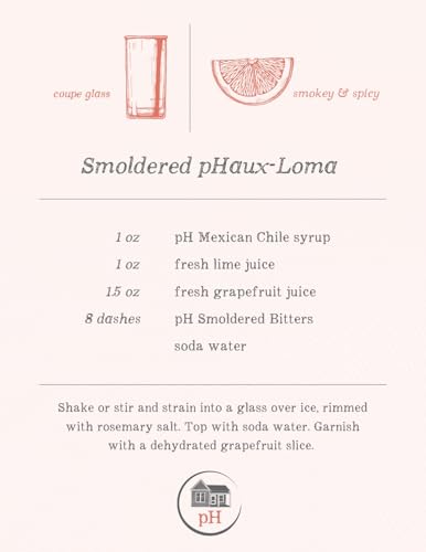 Image of Pink House Alchemy Mexican Chile Simple Syrup, 16 oz, Handcrafted | Small-Batch All-Natural Mixer for Cocktails, Coffee, Mocktails, Baking, All Holidays Gourmet Gift, Made in Arkansas U.S.A.