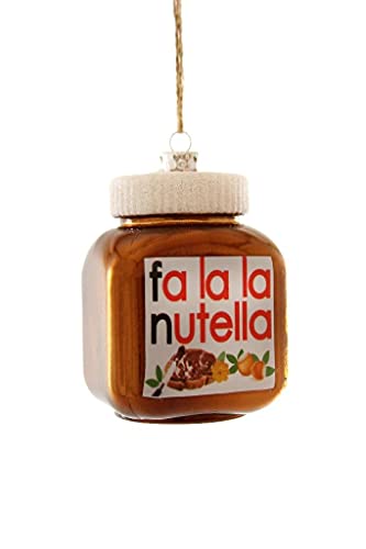 Cody Foster Cody Foster FA La Hazelnut Spread Faux Food Jar Glass Christmas Ornament, Multi