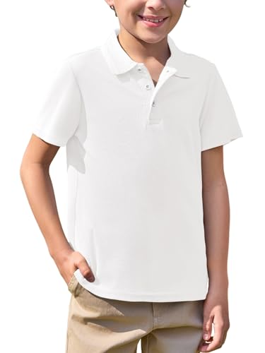 Polo à manches courtes pour garçons de 5 à 14 ans basique