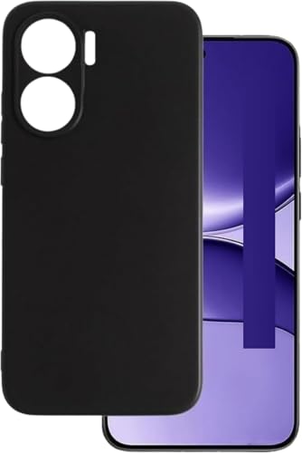 Image of Designerz hub Poco M7 Plus Back Cover | Soft Silicone Slim Back Case Cover for Poco M7 Plus- Black