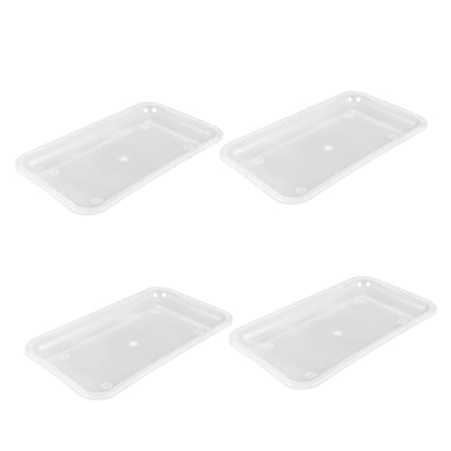 HEALLILY Dish Drainer Rack 4pcs Kitchen Dish Drainer Water Absorbent Tray Dinnerware Organizing Tray Faucet Drip Catcher