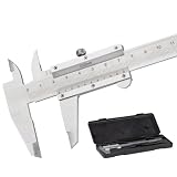 AGT Präzisionsmessschieber: Analoger Messschieber, 150 mm / 6", 0,02 mm / 0,001" Genauigkeit (Tiefenmessschieber, Messschieber mit Lineal)