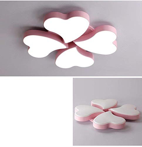 Plafonnier moderne LED rose grand format pour chambre d'enfants