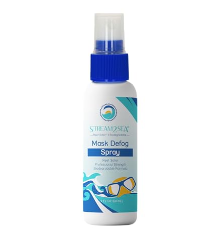 STREAM 2 SEA Reef Safe Anti-Fog Spray for Swim Goggles, Snorkel, Scuba & Ski Masks – Defogger for Scuba Diving, Snorkeling & Swimming – 2 Fl Oz