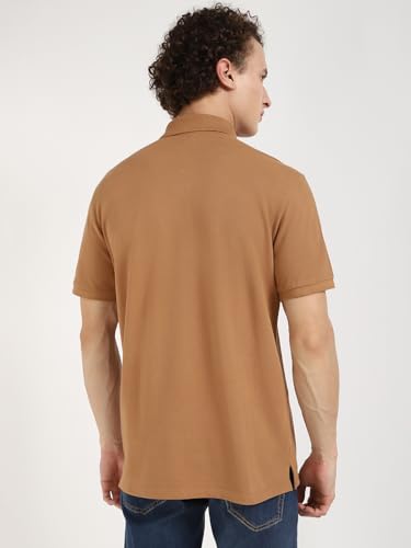 Image of Solid Regular fit Cotton Polo t-Shirt