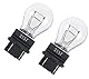 ShuoHui P27/7 W 3157 Autolampen Halogenlampen LongLife 12V 27/7W W2,5x16q US Lampen Stopplampen,Rücklicht W5W als Standlicht (2)