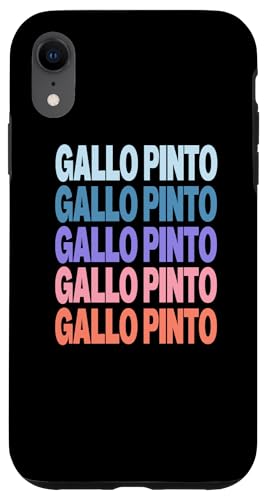 Funny Modern Repeated Text Design Gallo Pinto �X�}�z�P�[�X iPhone XR �p