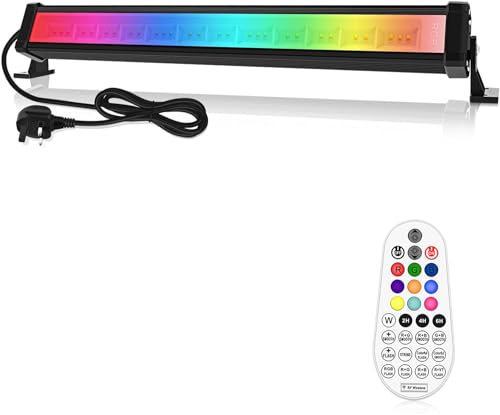 Linke LED RGB Light Bar 42W Wall Washer Light 3350LM Super Bright Adjustable Remote Control Disco Lights for DJ Party Stage Garden BBQ Halloween Christmas Festival Decorative
