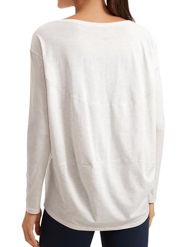 Image of CRZ YOGA Long Sleeve Workout Shirts for Women Loose Fit-Pima Cotton Yoga Shirts Casual Fall Tops Shirts