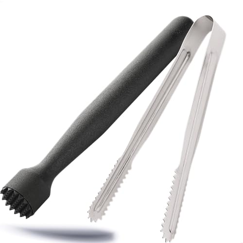 Berossi Fermentierzubehör Set | ergonomischer Pressstößel mit rutschfestem Griff & Edelstahlzange | hygienisch, langlebig, BPA-frei | ideal für Kimchi, Sauerkraut & Gemüse | Küchenzubehör ohne Holz