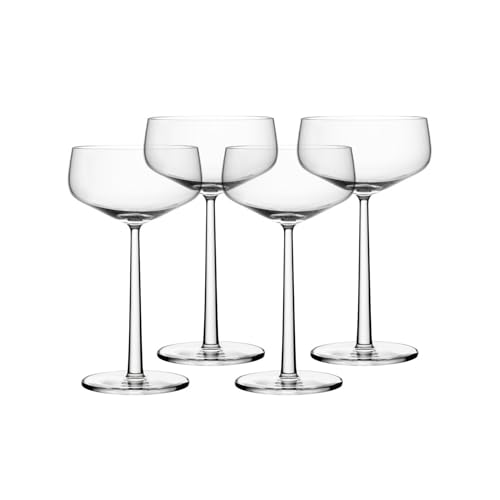 Iittala Essence Cocktailschale 4 Stück aus Glas hergestellt, Fassungsvermögen: 310 ml, Maße: 9,9 x 17,8 cm, 1052711