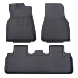 CarQiWireless Floor Mats All Weather for Tesla Model Y 2021 2022 2023 Accessories Car Trunk Mat Blac