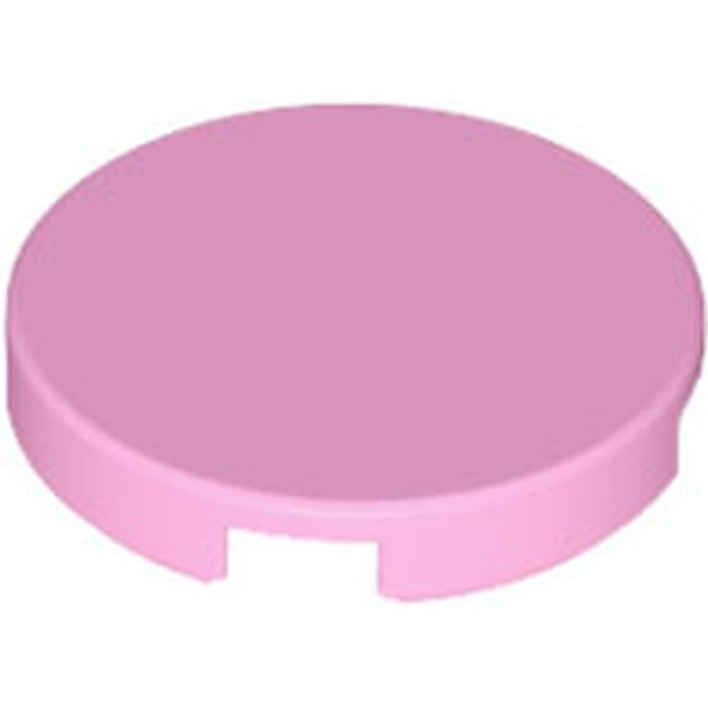 LEGO Tile, Round 2 x 2 with Bottom Stud Holder, Part 14769 (Bright Pink, 100, count) โ image 1