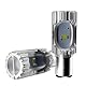 AURORIONCG BA20D Glühbirnen Weiß S2 Motorradscheinwerfer Glühbirnen Hoch Abblendlicht 1200LM 6500K DC 9-80V (2er Pack)
