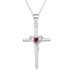 1-January-Garnet-White gold