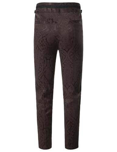 Image of VATPAVE Mens Gothic Pants Cosplay Costume Steampunk Victorian Pants