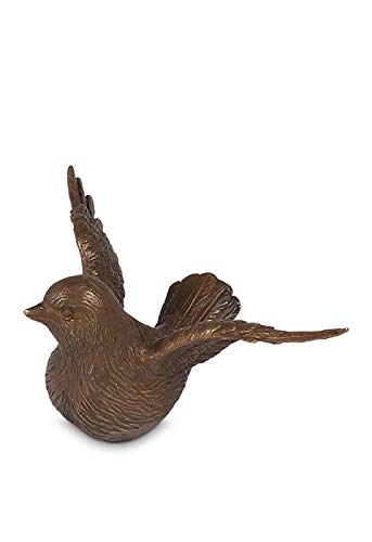 Mini-urne en bronze oiseau battant les ailes reliquaire funéraire pour cendres