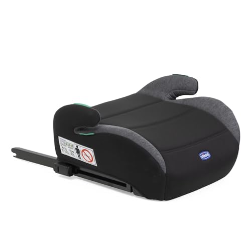 Chicco Quasar Fix i-Size, Silla de Coche para Niños 7-12 Años (126-150 cm), Peso 23-36 kg, Grupo 3, Fácil de Instalar con Sistema Isofix, con Reposabrazos Acolchados y Asiento Cómodo, Negro