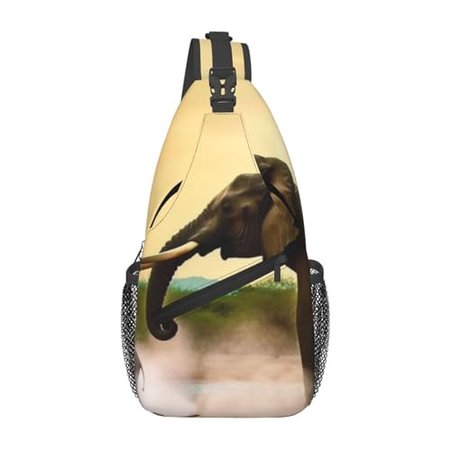 Bolso Sling Unisex Negro Tipo Chest Bag miniatura 1