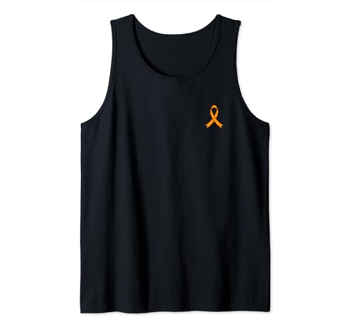 Leukemia Cancer Awareness minimalist simple orange ribbon Débardeur