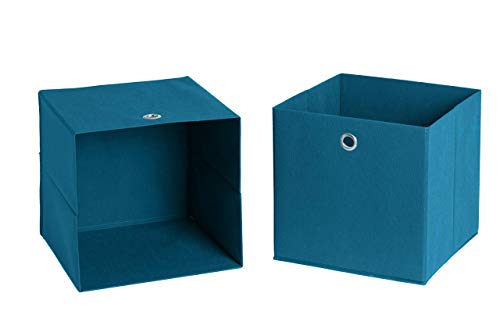 Schildmeyer 131763 Boîte Tissu Bleu pétrole 32 x 32 x 32 cm Cover
