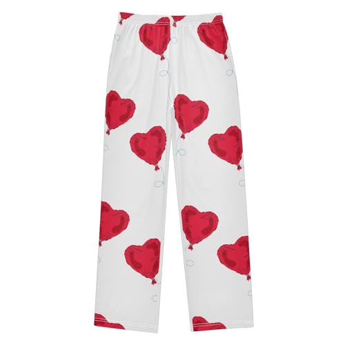 Heart Balloon Boys Pants Boys Athletic Pants Long Pant for Boywith Pockets Wide-Leg Size 6-14Y