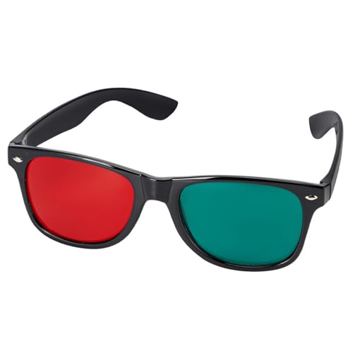 3D Glasses, Black Frame Red Green 3D Viewing Glasses for Dimensional Anaglyph TV Movie DVD Game and Amblyopia Training Eyeglasses3D