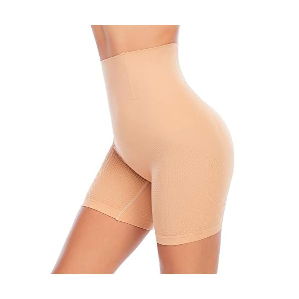 Slip-Shorts-Shapewear-for-Women-Tummy-Control-Underwear-High-Waisted-Shaping-Panties-Body-Shaper-Thigh-Slimmer Shapewear Shorts for Women Tummy Control High Waisted Body Shaper Butt Lifting Shorts Under Dresses(#1 Beige Firm Type,XL)