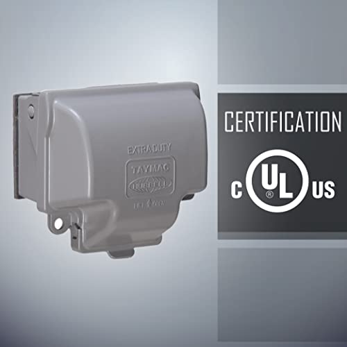 Taymac Mx3300 Raynguard Extra Duty Metal Weatherproof In-Use Cover, 1-Gang, Gray #TOP4