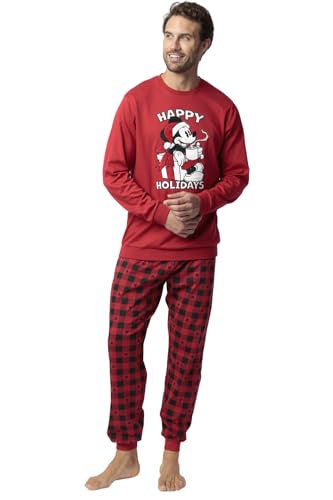 Disney Pyjama à manches longues homme ensemble vêtement de nuit hiver chaud