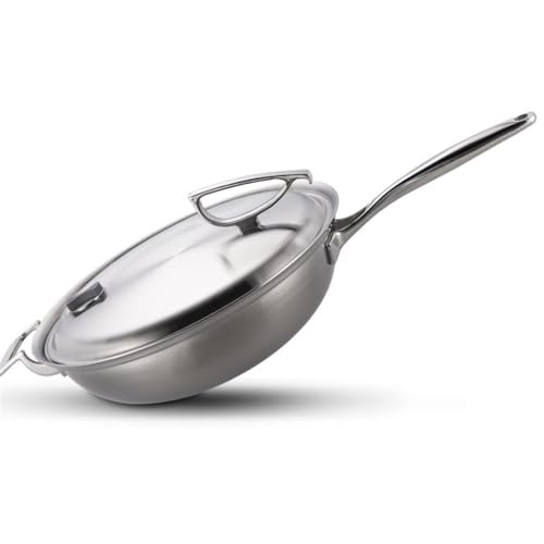 Triple Layer Steel Uncoated Frying Pan for Household Use - Image 3