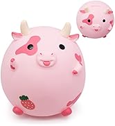 Rosa Kuh Spardose, Kinder Münzspardose, Tier Sparschwein, Großraum-Sparschwein mit Öffnung, Kunst...