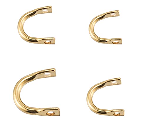 Dr.fish 100Pcs Fishing Clevis Easy Spin Spinner Clevis Fishing Spoon Spinnerbait Parts Accessory Inline Spinner Making Freshwater Saltwater Gold 0.43X0.39 #TOP27
