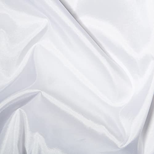 Tissu en taffetas en satin de soie blanche, coupon luxe de 10m pour haute couture