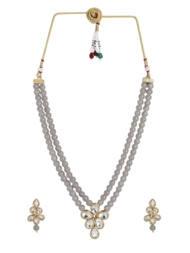 Juego de joyas de latón chapado en oro gris DMZ-2422 talla S para mujer