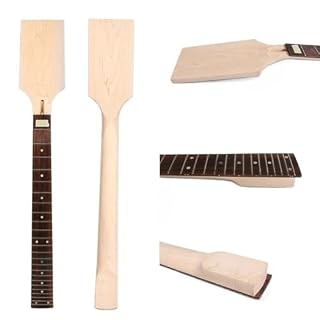 Manche de guitare électrique inachevé, 24 frettes, 25.5 pouces, érable + palissandre - Les Beatles, Paul McCartney, John Lennon, RIngo Starr, George Harrison