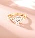 TIGRADE 3CT Engagement Ring Oval Cut Cubic Zirconia Marquise Round CZ Eternity Wedding Band for Women Size 3-12, Gold, Size 7.5