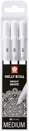 Gelly Roll Basic Set 3 Bright White Gel Pens Medium