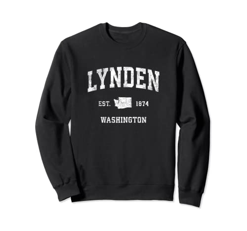 Lynden Washington WA Diseño deportivo deportivo vintage Sudadera