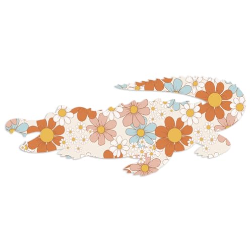 Croc Crocodile Gator 7" x 17 Flowers