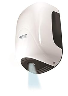 HDcasa Asciugamani Elettrico Automatico Vama Smart Jet Mini 900W, Riscaldamento Rapido, Termoarredo Bagno Compatto Fai da Te Made in Italy, arredo Bagno, Aria Calda, Bianco