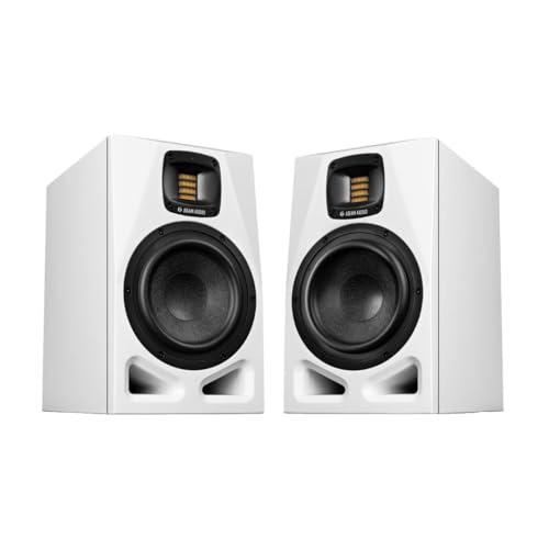 ADAM Audio A7V 7-Inch Powered Two-Way Studio Monitor with HPS Waveguide (White) Bundle (2-Pack)