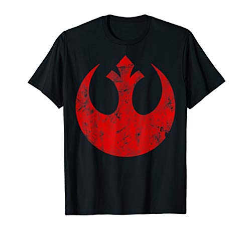 Star Wars Big Red Rebel Distressed Logo Graphic T-Shirt T-Shirt