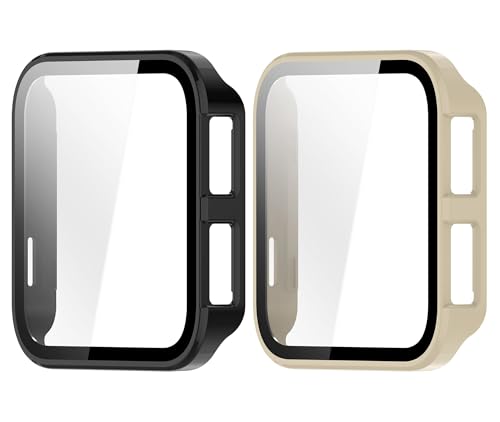 SHEAWA for GARMIN(�K�[�~��) Venu X1 �P�[�X �J�o�[ 2�Z�b�g PC+�����K���X�t�B���� 9H�d�x ��̌^�ی�P�[�X �S�ʕی� �ی�J�o�[ �ϏՌ� �A�N�Z�T���[ (�u���b�N+�A�C�{���[)
