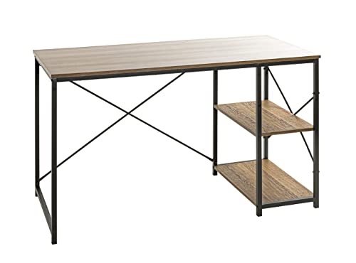 Haku Möbel Bureau, Métal Bois d'ingénierie, Chêne Noir, T 60 x B 120 x H 74 cm / 15,21 kg Cover