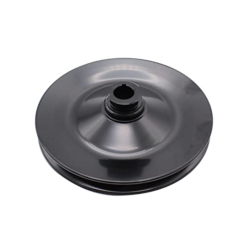 SHLPDFM - Polea de bomba de dirección asistida negra Saginaw con correa trapezoidal de una sola ranura de 5/8 pulgadas, eje de llave para Gm, Chevy, Pontiac, Oldsmobile, Buick 8948BK