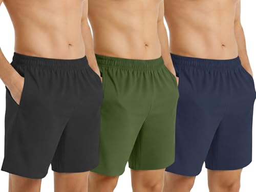 Image of NEVER LOSE Mens Running Athletic Shorts 5 inch Inseam Quick Dry Workout Shorts Men Lightweight Gym Shorts with Pockets