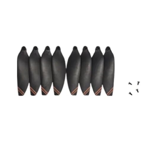 Hélices pour drone V168 Pro Max GPS 8K : lot de 8 pales de rechange noires