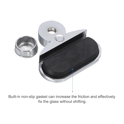 Miroir de salle de bain clips muraux flottants alliage zinc uxcell x4 - 5
