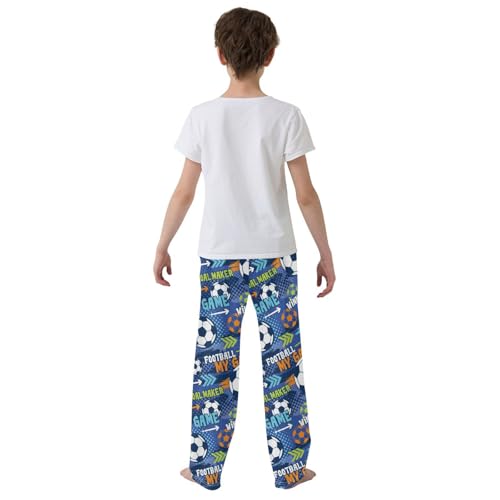 ZZKKO Cartoon Football Sport Boys Pants for Kids Jogger Pants with Pockets S-XL3
